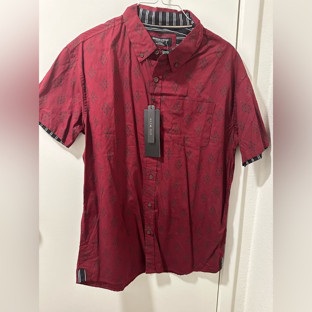 mens large button up short sleeve shirt